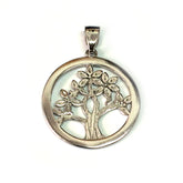Sterling Silver Rhodium Plated Tree Of Life Pendant fine designer jewelry for men and women
